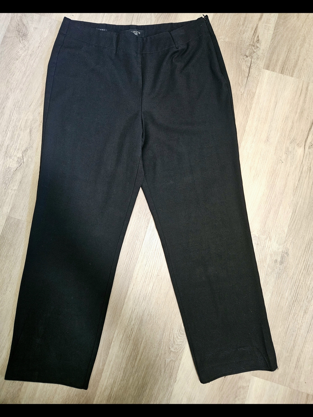Talbots Classic Black Side Zip Dress Pants Size 12 Hemmed Career Office